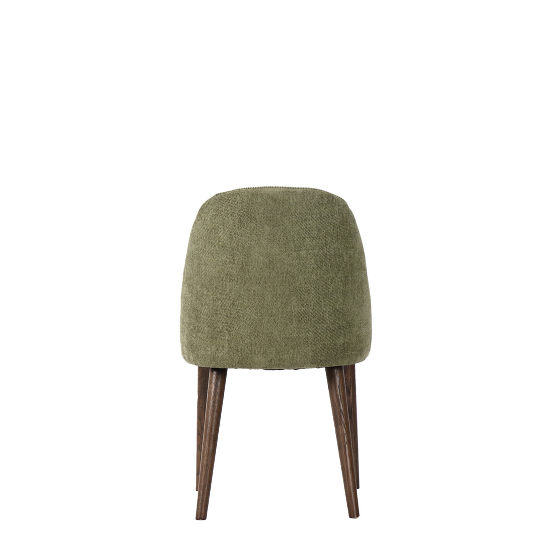 Paris Dining Chair Fabric Moss with Dark Oak Leg image 1